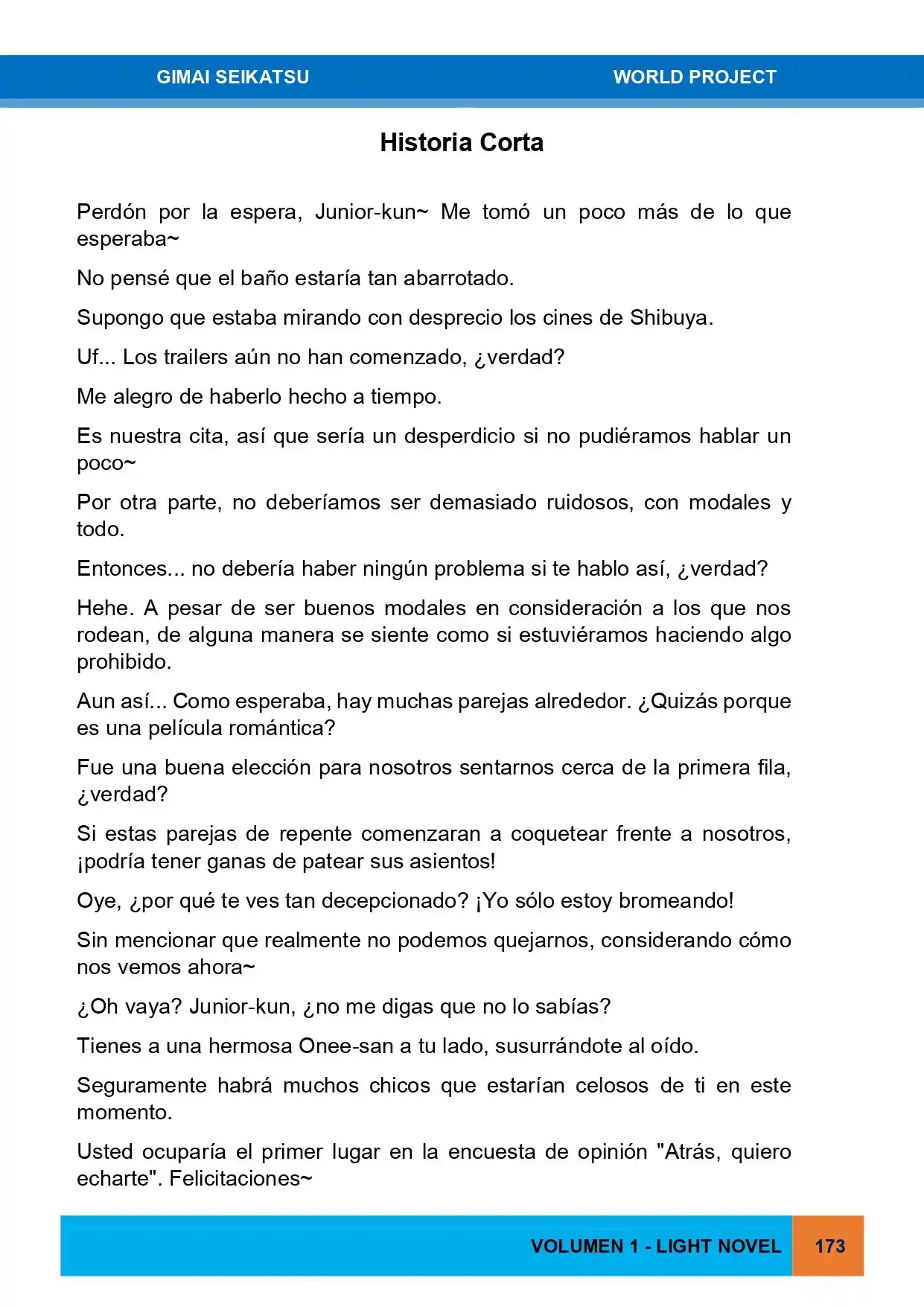 Gimai Seikatsu (Novela) - Capítulo 21 - Página 1 - LectorTMOo
