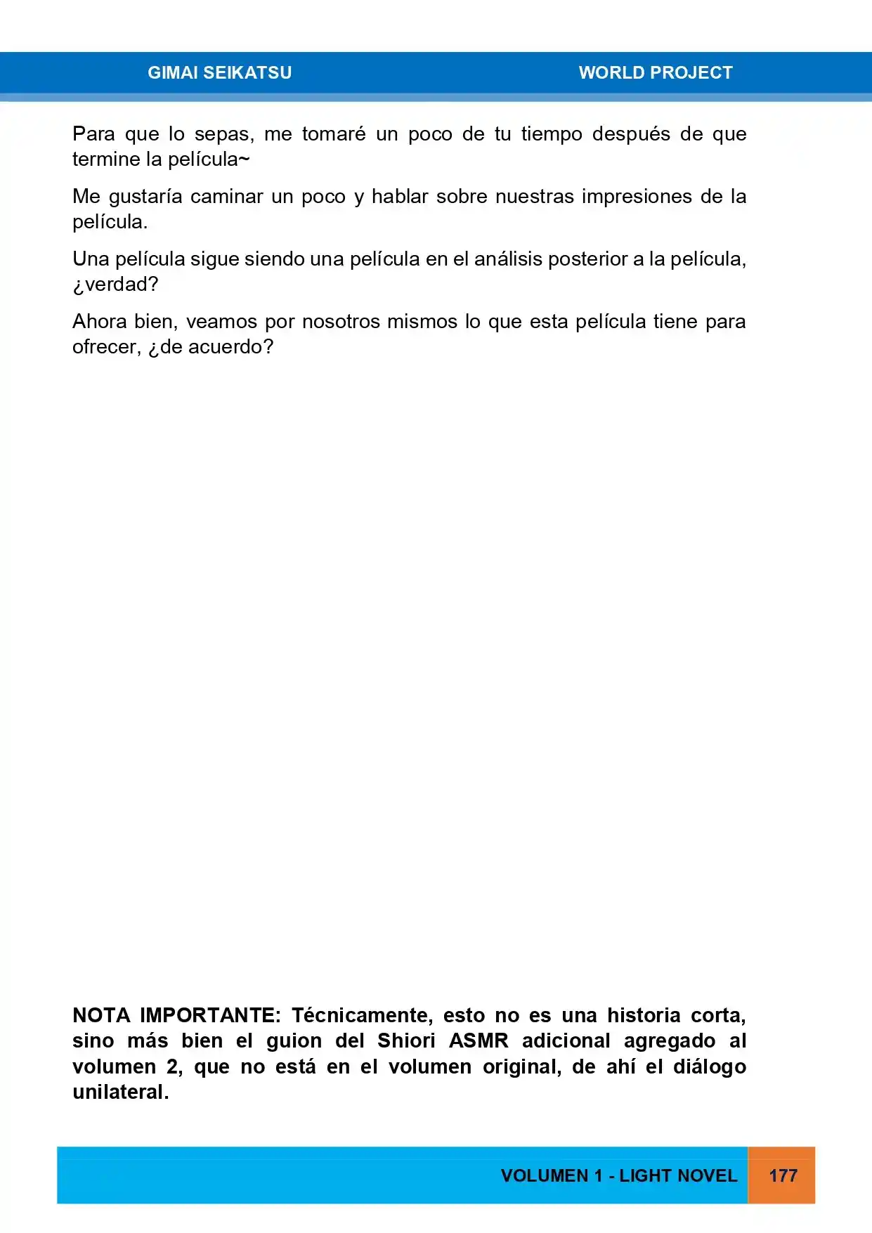 Gimai Seikatsu (Novela) - Capítulo 21 - Página 5 - LectorTMOo