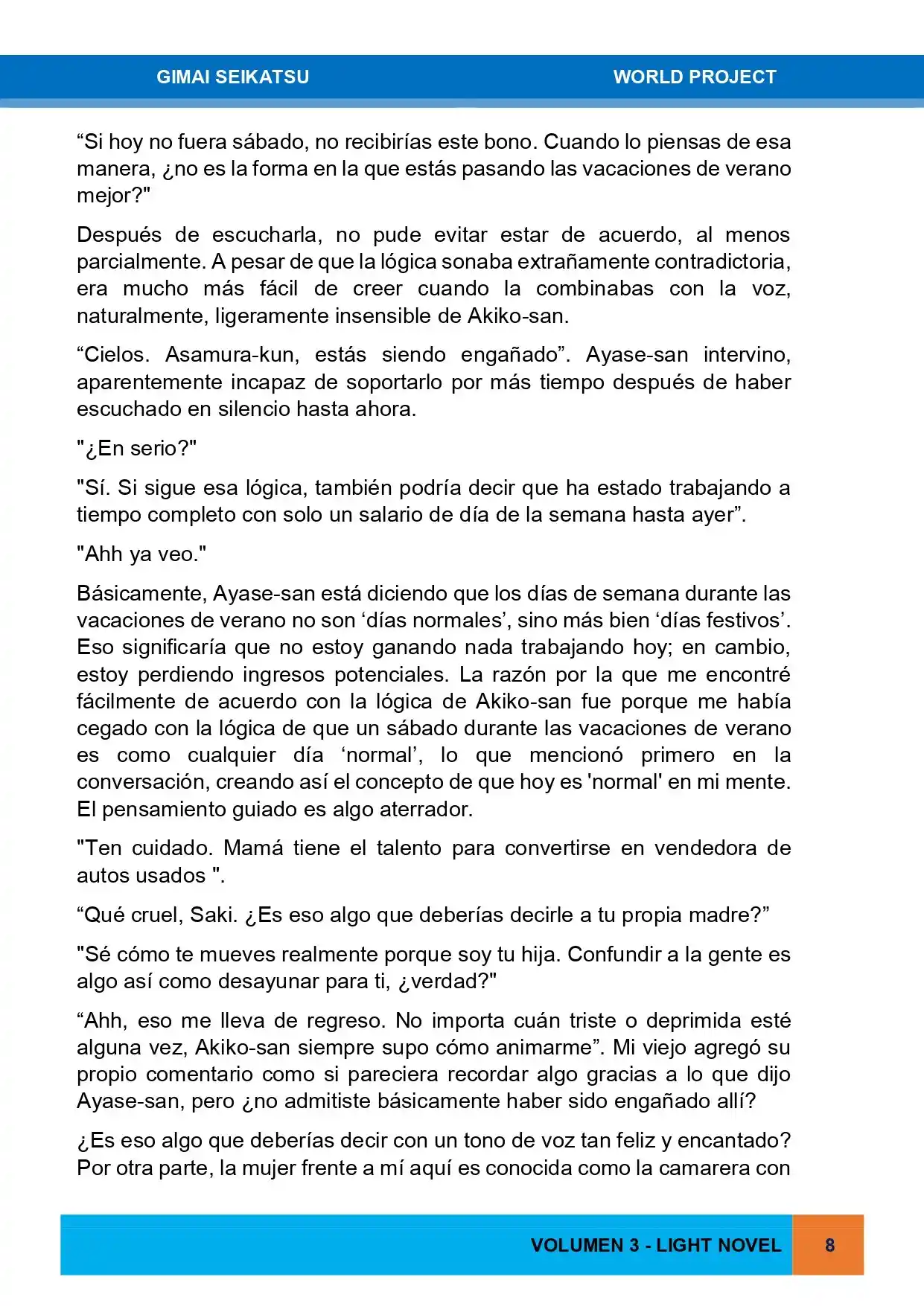 Gimai Seikatsu (Novela) - Capítulo 24 - Página 3 - LectorTMOo