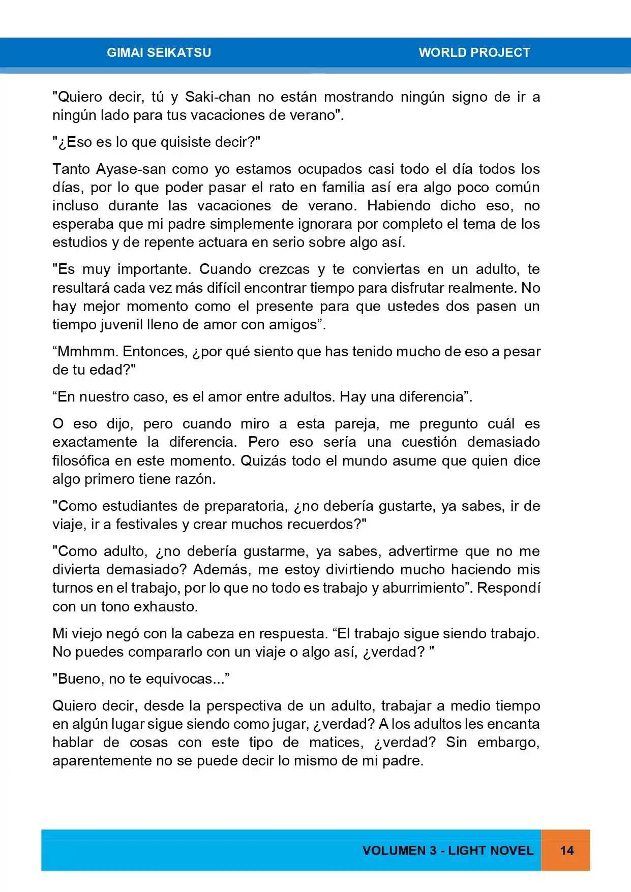 Gimai Seikatsu (Novela) - Capítulo 24 - Página 9 - LectorTMOo