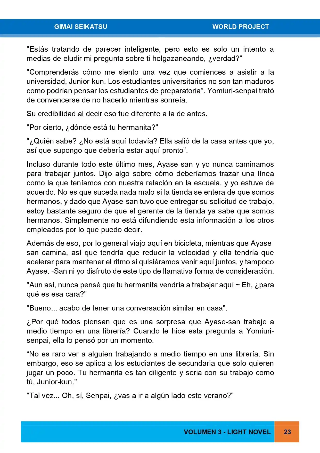 Gimai Seikatsu (Novela) - Capítulo 24 - Página 18 - LectorTMOo