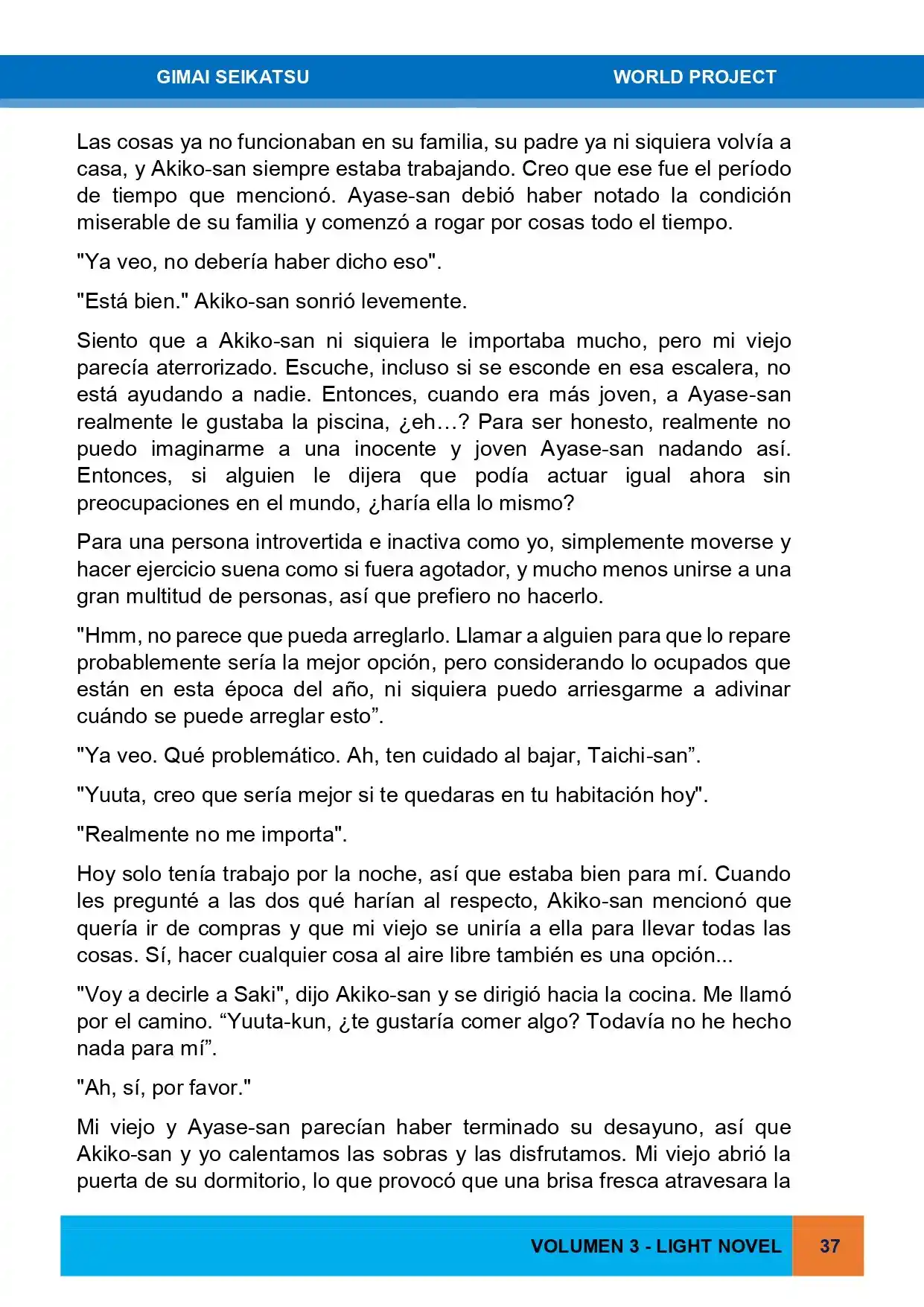 Gimai Seikatsu (Novela) - Capítulo 25 - Página 3 - LectorTMOo