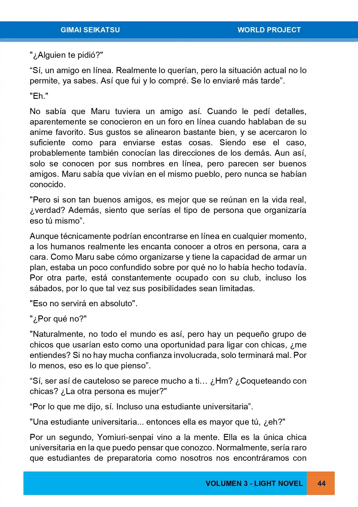 Gimai Seikatsu (Novela) - Capítulo 25 - Página 10 - LectorTMOo