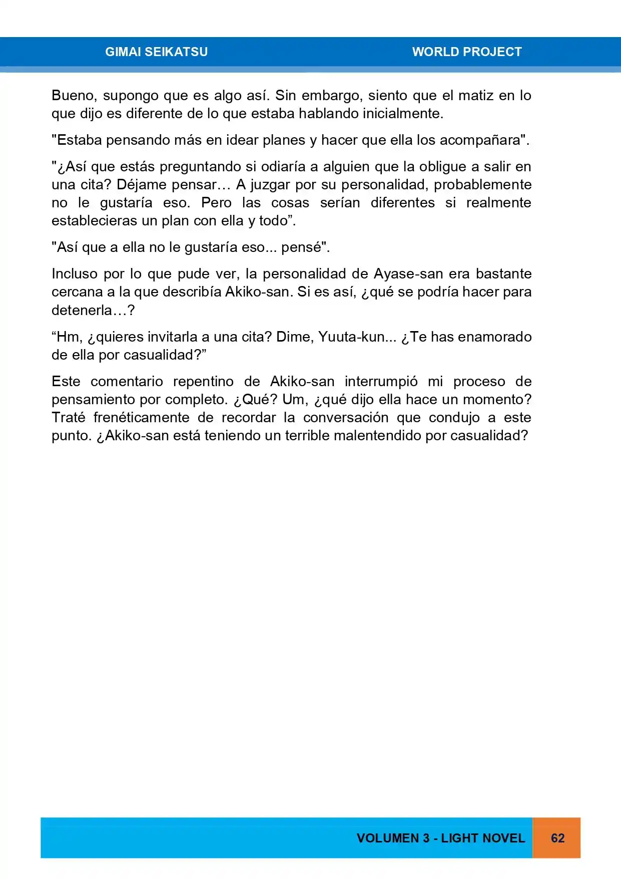 Gimai Seikatsu (Novela) - Capítulo 26 - Página 5 - LectorTMOo