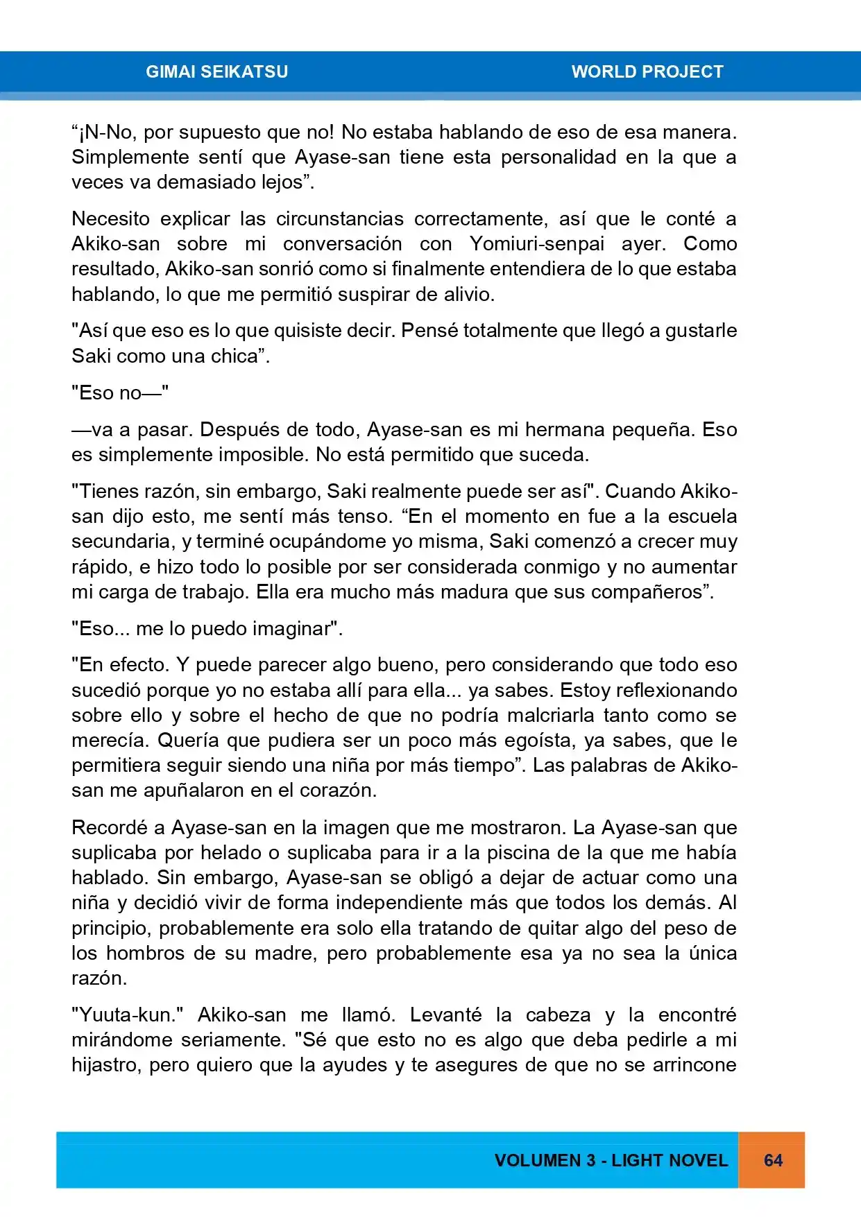 Gimai Seikatsu (Novela) - Capítulo 26 - Página 7 - LectorTMOo