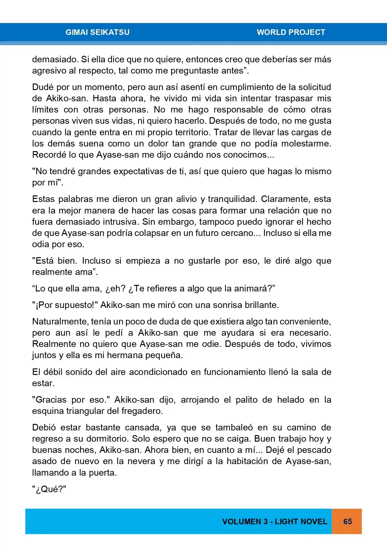 Gimai Seikatsu (Novela) - Capítulo 26 - Página 8 - LectorTMOo