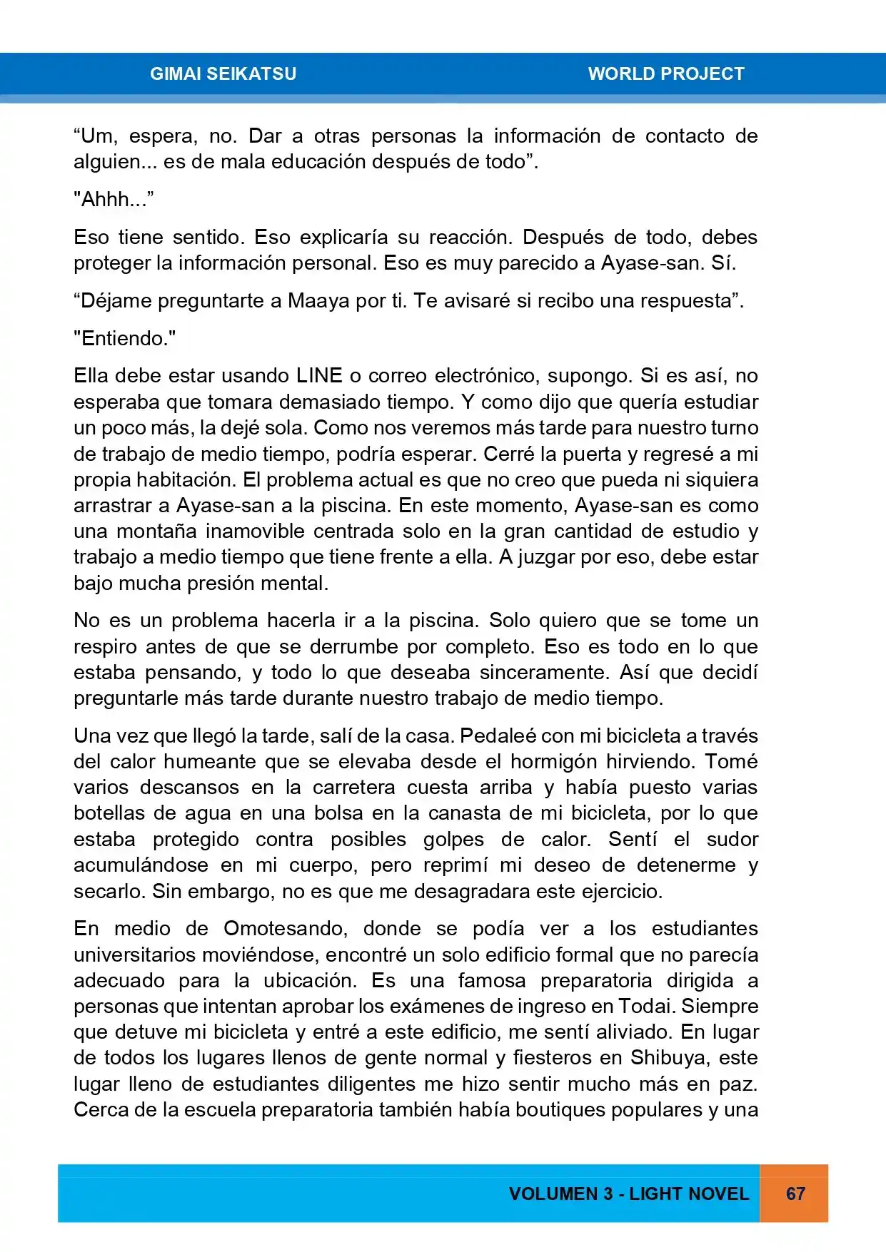 Gimai Seikatsu (Novela) - Capítulo 26 - Página 10 - LectorTMOo