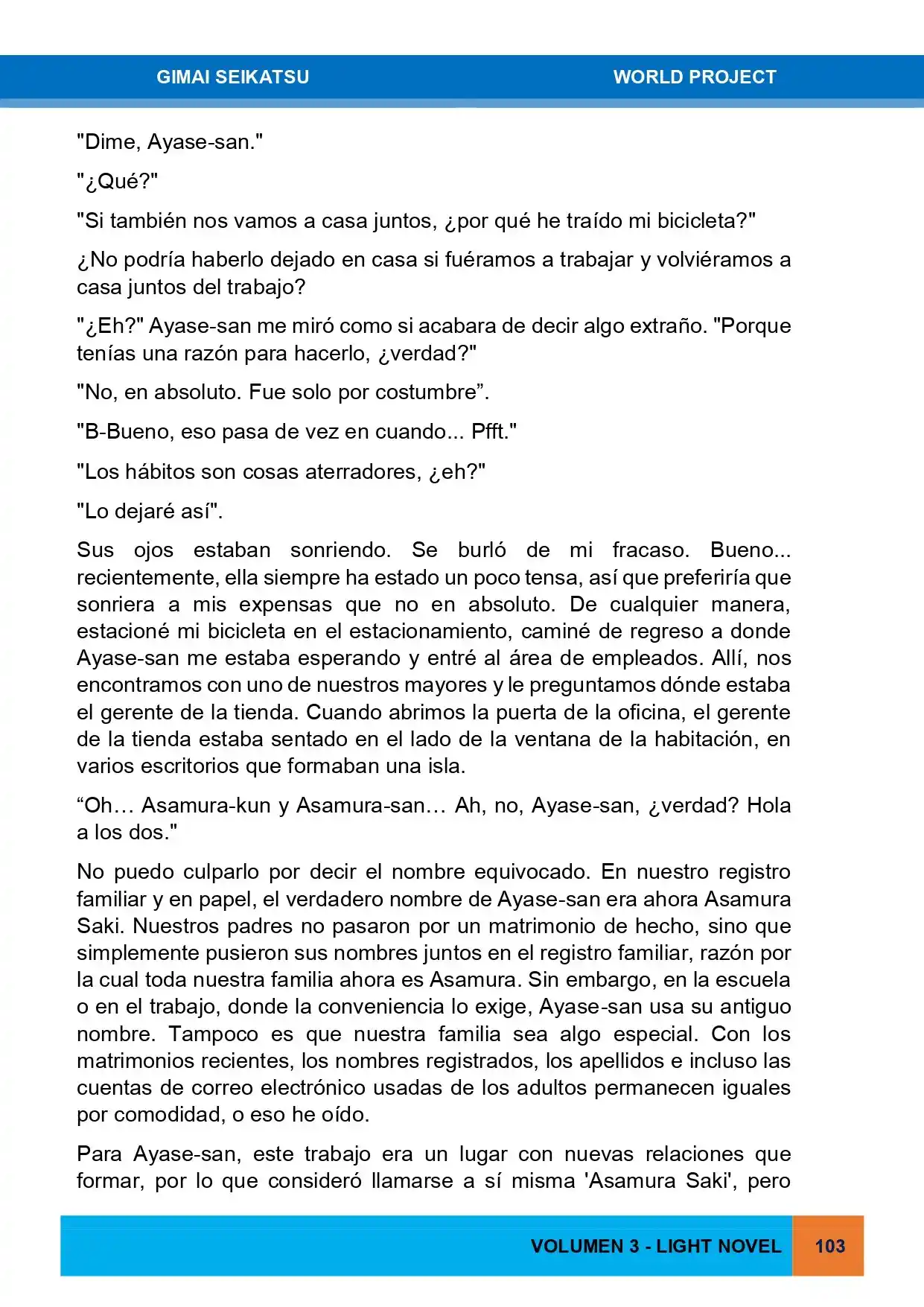 Gimai Seikatsu (Novela) - Capítulo 27 - Página 13 - LectorTMOo