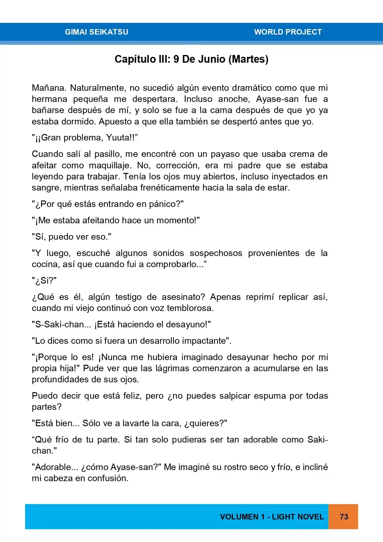 Gimai Seikatsu (Novela) - Capítulo 3 - Página 1 - LectorTMOo