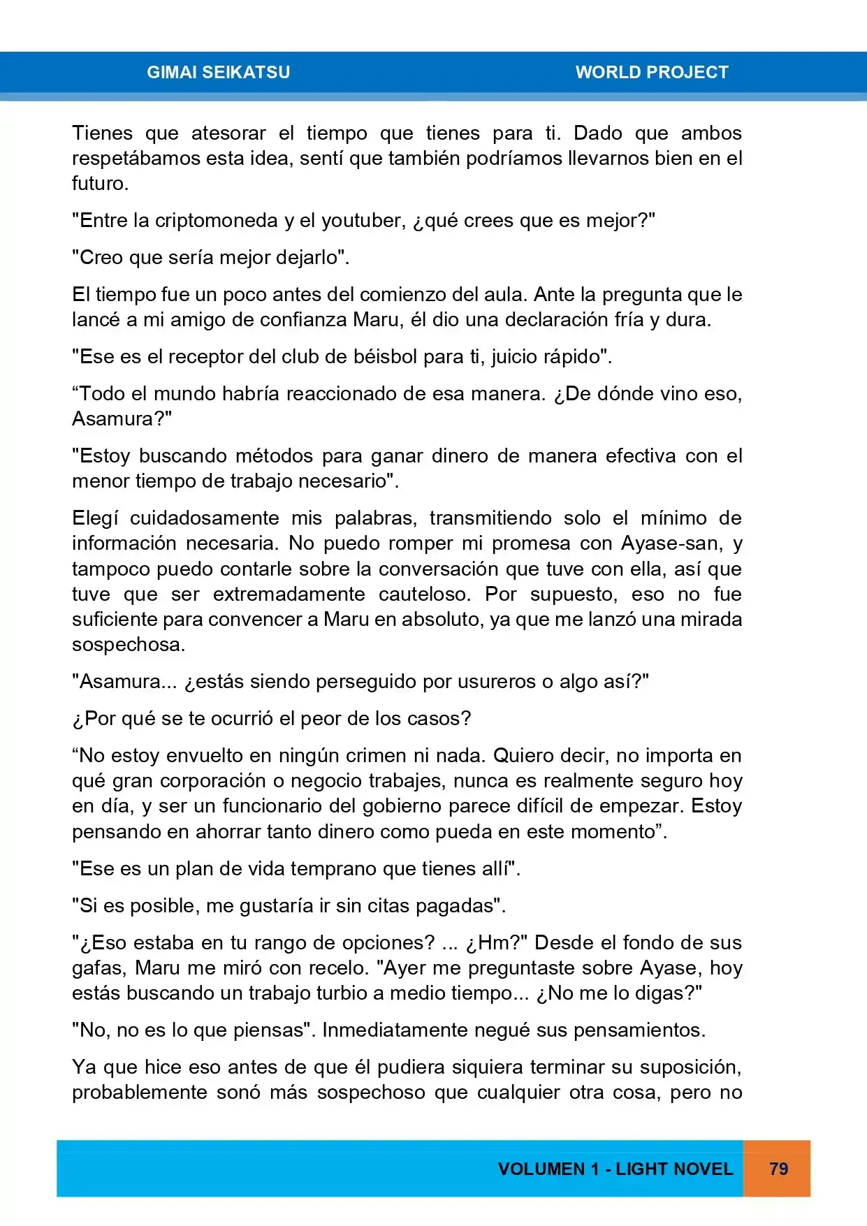 Gimai Seikatsu (Novela) - Capítulo 3 - Página 7 - LectorTMOo