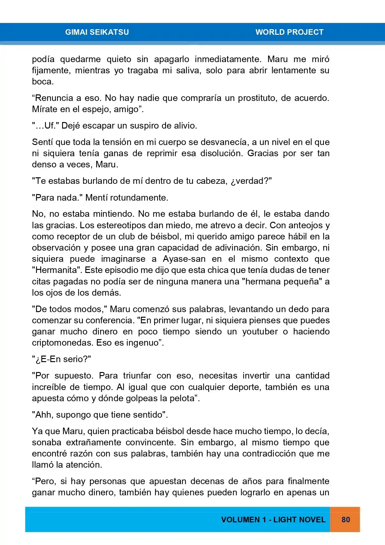 Gimai Seikatsu (Novela) - Capítulo 3 - Página 8 - LectorTMOo