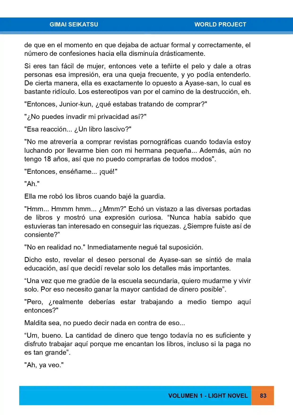 Gimai Seikatsu (Novela) - Capítulo 3 - Página 11 - LectorTMOo