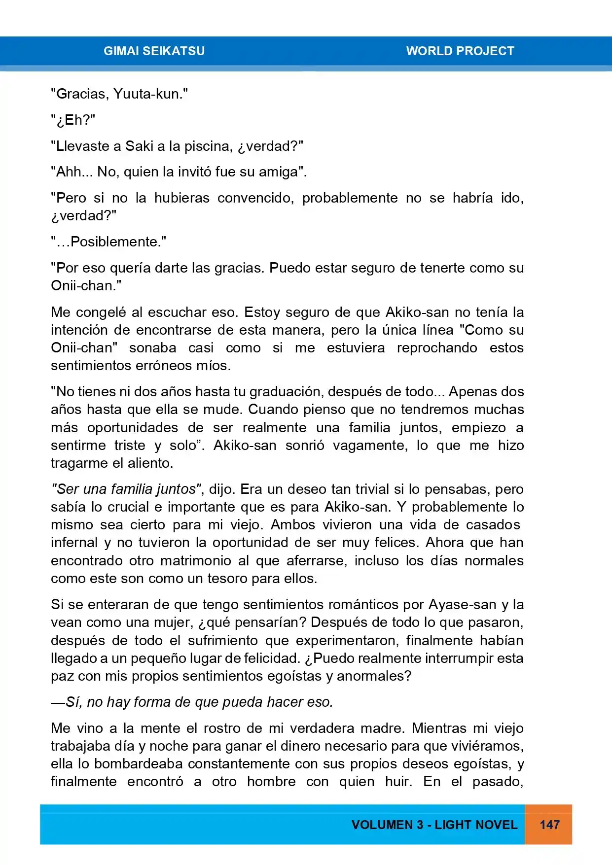 Gimai Seikatsu (Novela) - Capítulo 30 - Página 3 - LectorTMOo