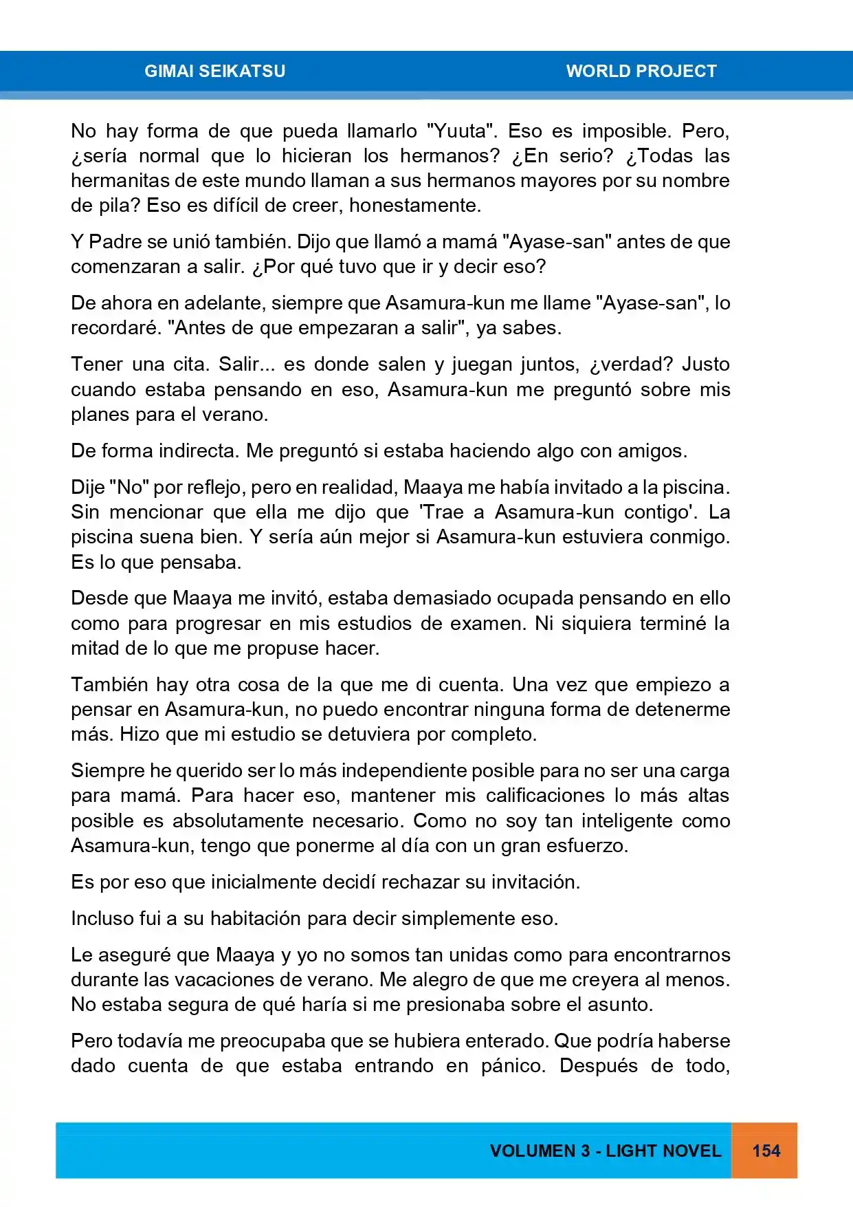 Gimai Seikatsu (Novela) - Capítulo 31 - Página 3 - LectorTMOo