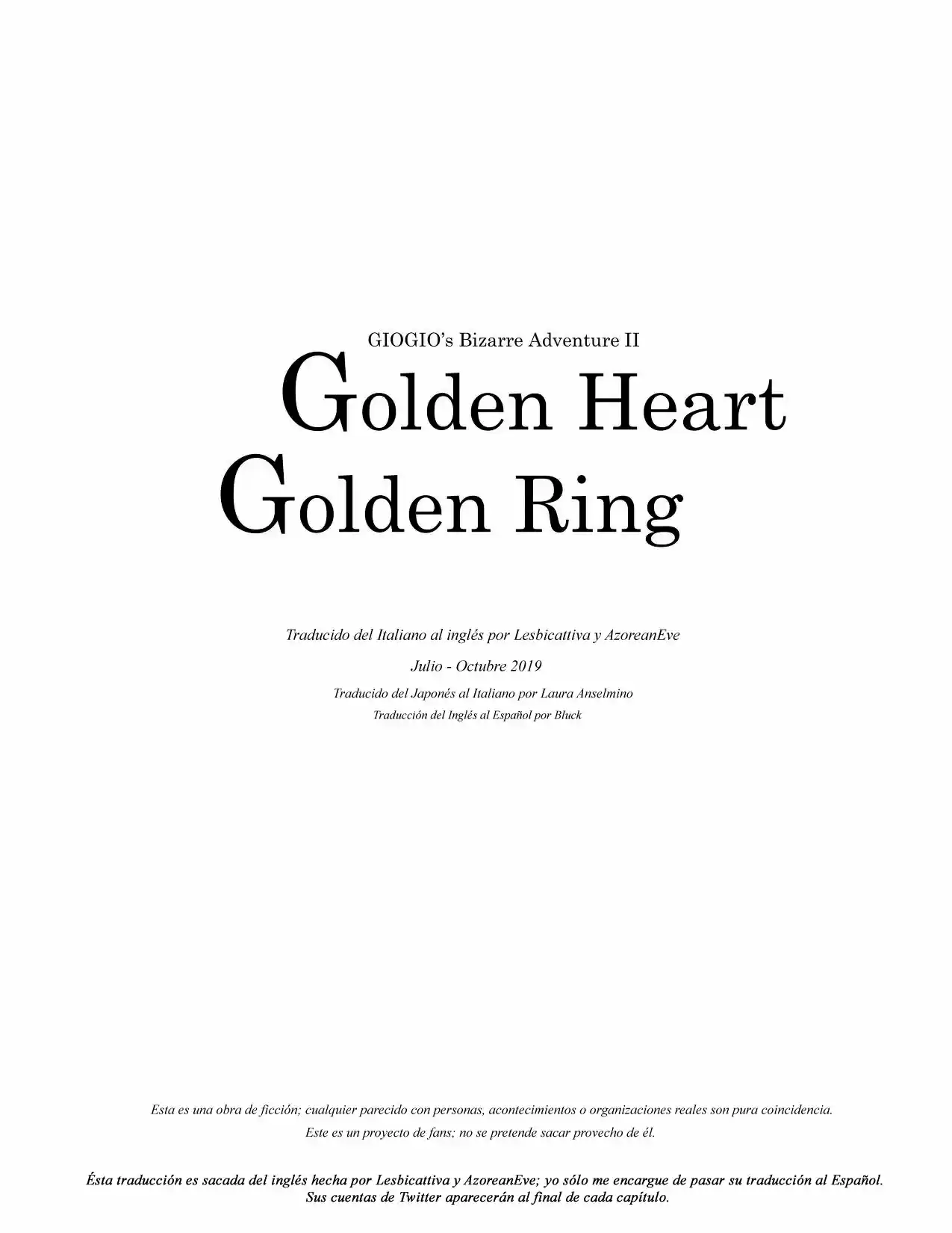 GioGio's Bizarre Adventure II: Golden Heart, Golden Ring (Novela) - Capítulo 1 - Página 7 - LectorTMOo