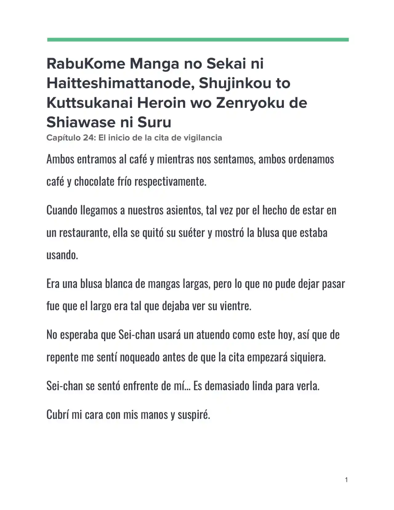 Isekai Romcom (Web Novel) (Novela) - Capítulo 24 - Página 1 - LectorTMOo