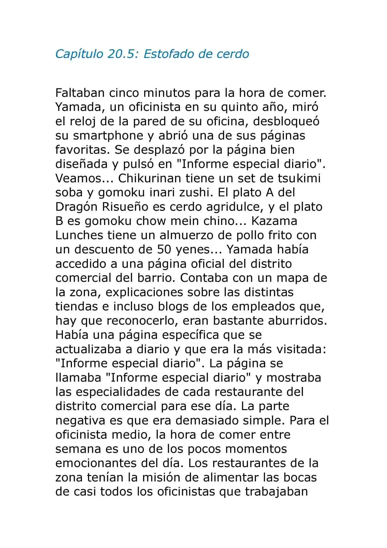 Isekai Shokudou (Novela) (Novela) - Capítulo 20.50 - Página 1 - LectorTMOo