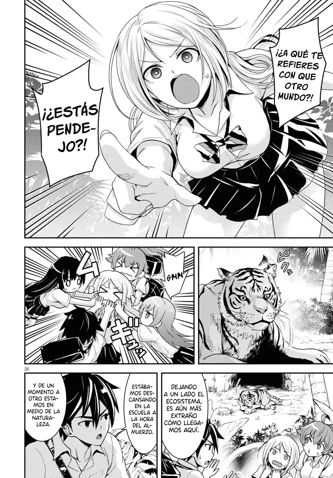 Isekai Yurutto Survival Seikatsu: Gakkou No Minna To Isekai No Mujintou Ni Tenishitakedo Ore Dake Rakushou Desu capítulo 1 página 29