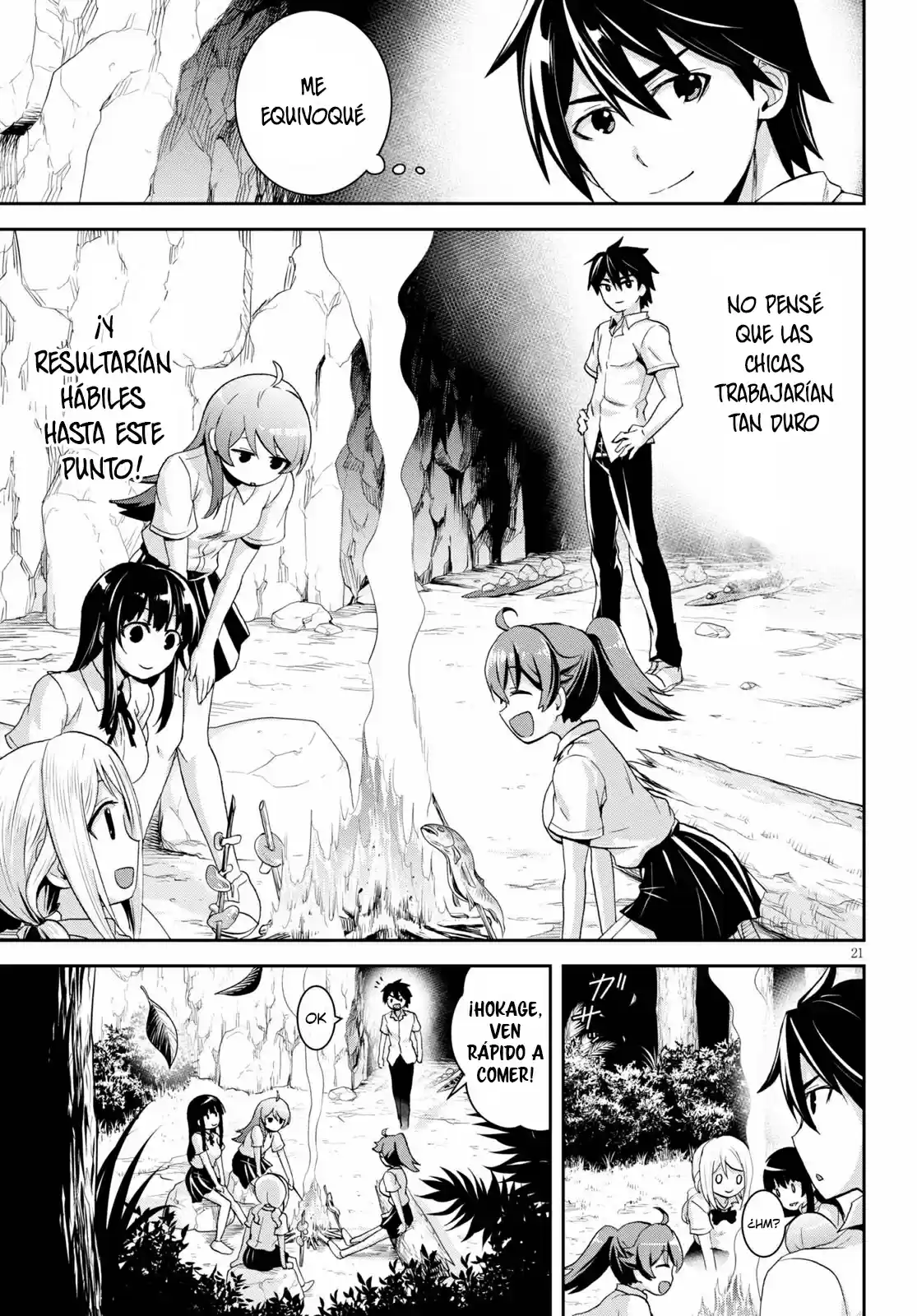 Isekai Yurutto Survival Seikatsu: Gakkou No Minna To Isekai No Mujintou Ni Tenishitakedo Ore Dake Rakushou Desu capítulo 4 página 22
