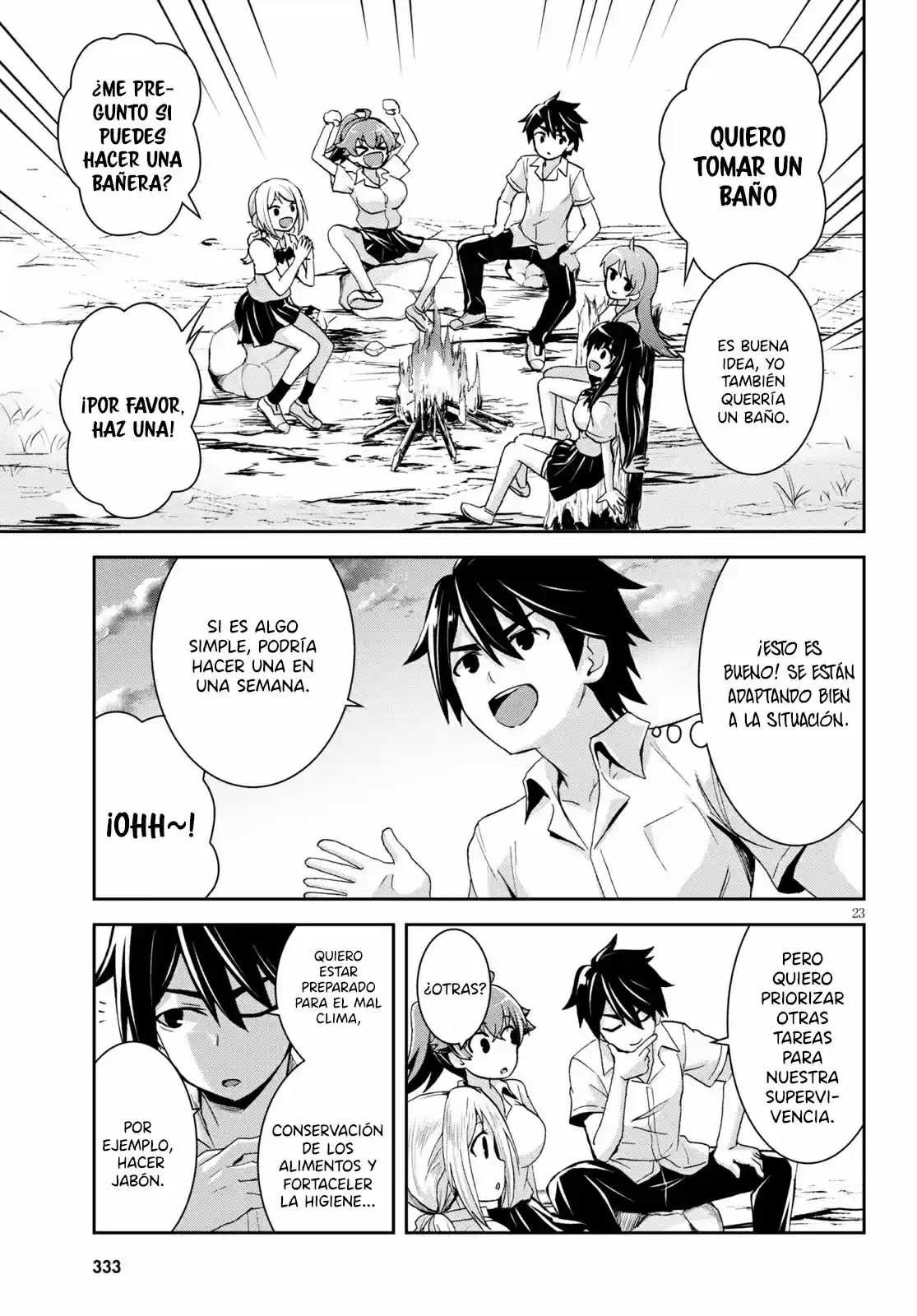 Isekai Yurutto Survival Seikatsu: Gakkou No Minna To Isekai No Mujintou Ni Tenishitakedo Ore Dake Rakushou Desu capítulo 5 página 24