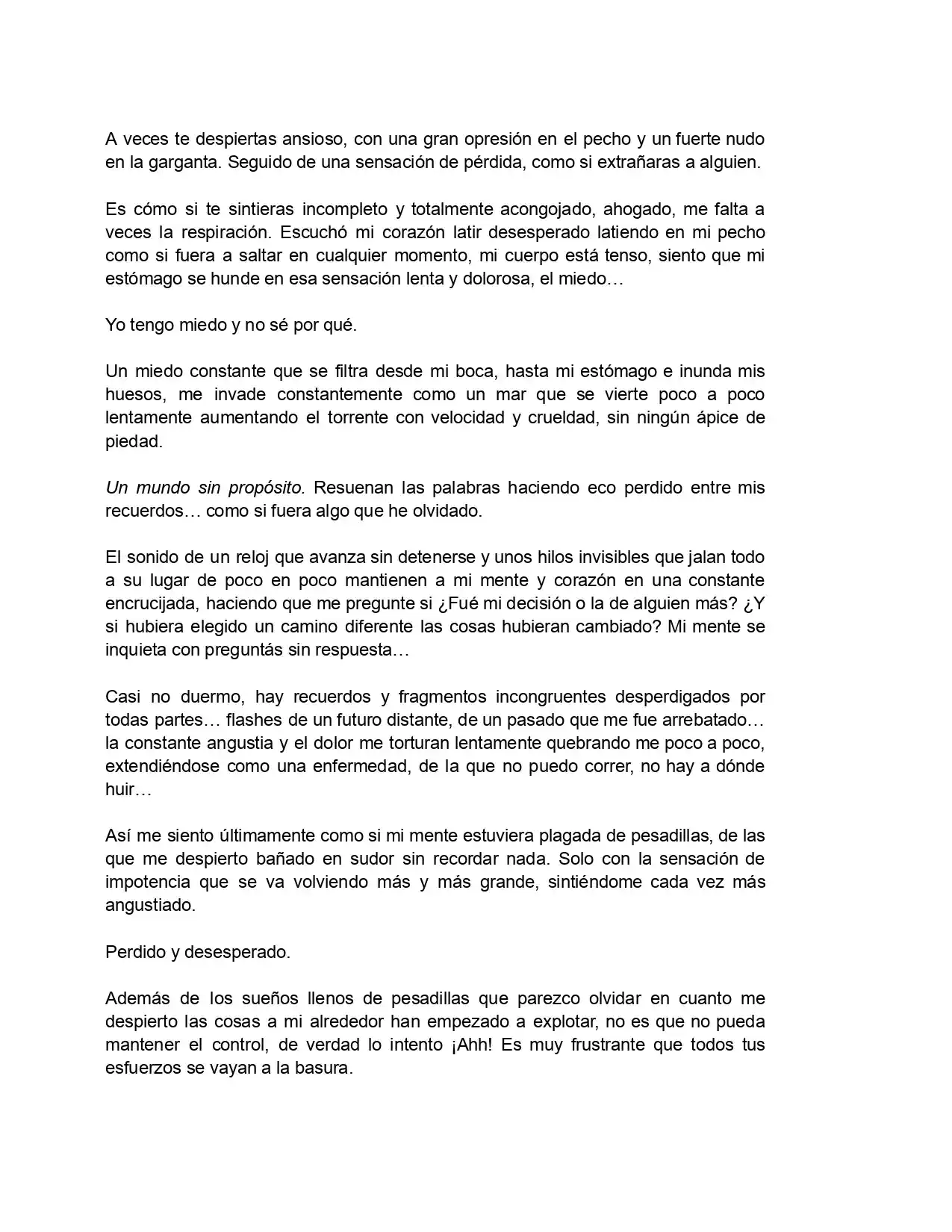 Iteración: Un Mundo Sin Propósito (Novela) - Capítulo 1 - Página 1 - LectorTMOo