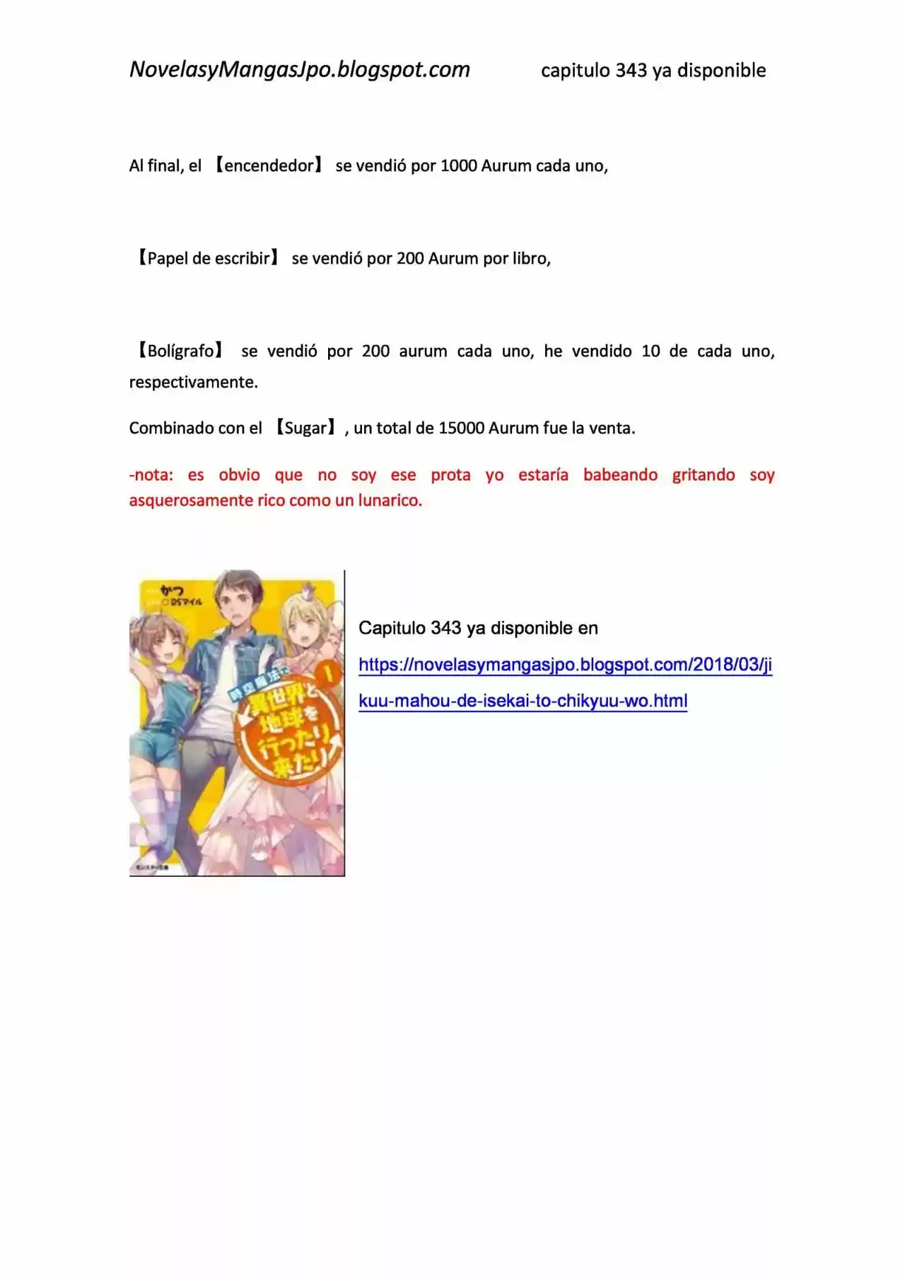 Jikuu Mahou De Isekai To Chikyuu Wo Ittarikitari - Capítulo 25.00 - Página 16 - LectorTMOo
