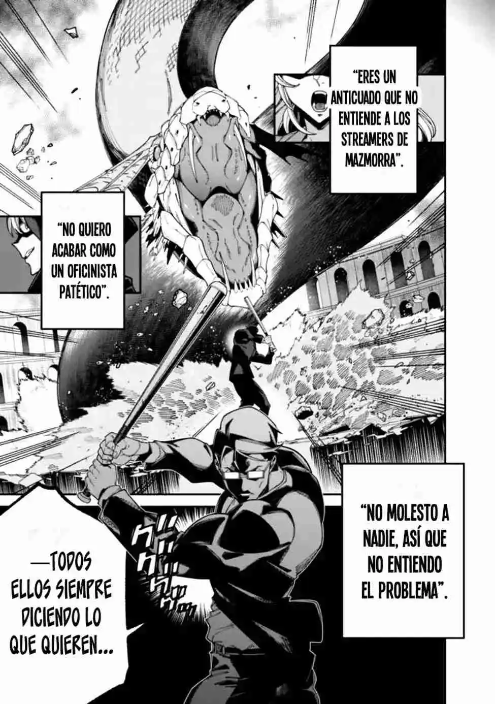 JIMI NA OJISAN, JITSU WA EIYU DATTA. -JIKAKU GA NAI MAMA MUSO SHITETARA, MEI NO DUNGEON HAISHIN DE SARASARETETA YO DESU - Capítulo 1 - Página 48 - LectorTMOo