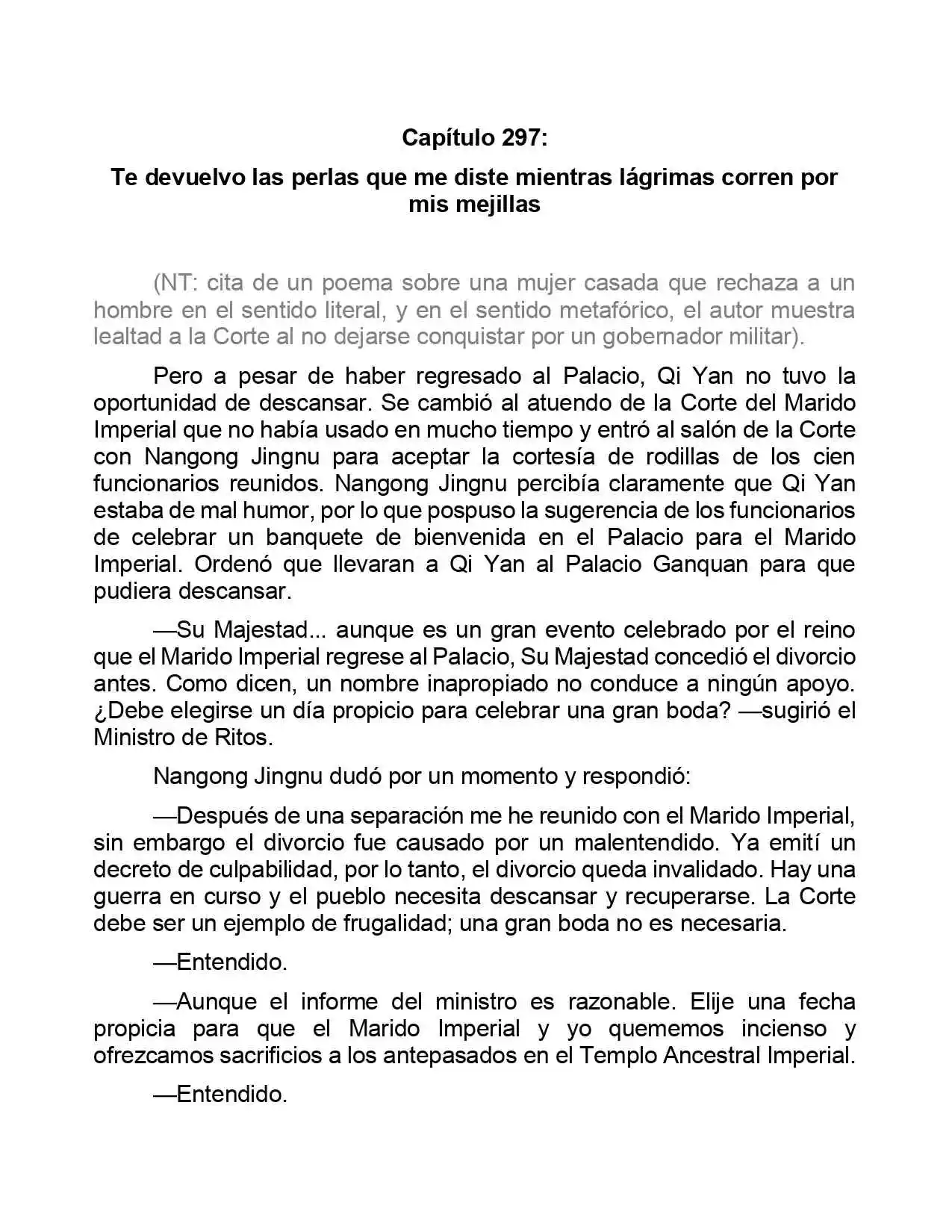 Jing Wei Qing Shang (Novela) - Capítulo 297 - Página 1 - LectorTMOo