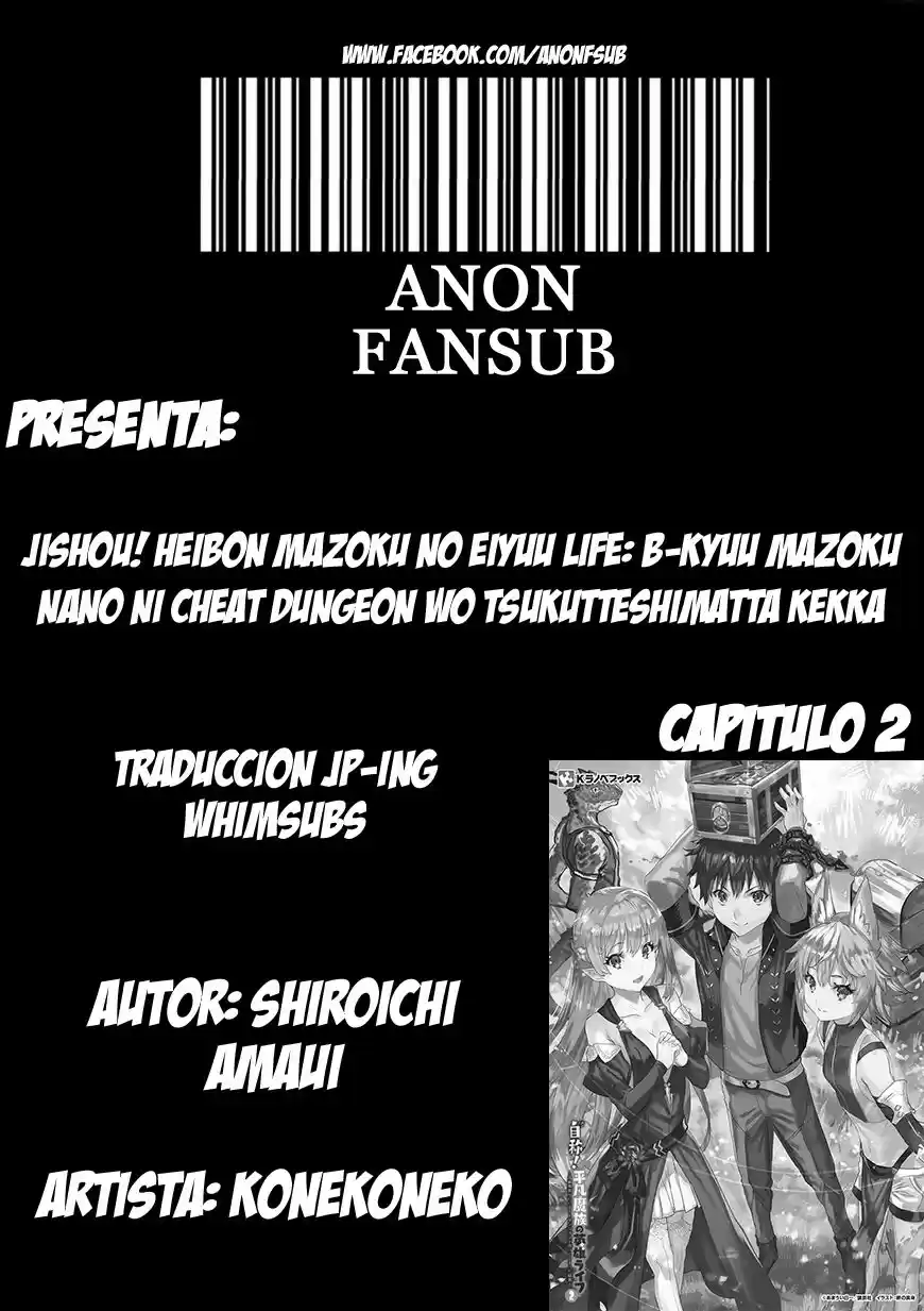 Jishou! Heibon Mazoku No Eiyuu Life: B-kyuu Mazoku Nano Ni Cheat Dungeon Wo Tsukutteshimatta Kekka - Capítulo 2 - Página 1 - LectorTMOo