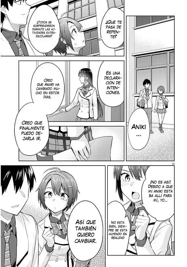 Jitsu Wa Imouto Deshita~Saikin De Kitagiri No Otouto No Kyorikan Ga Yatara Chikaiwake~ - Capítulo 14 - Página 33 - LectorTMOo