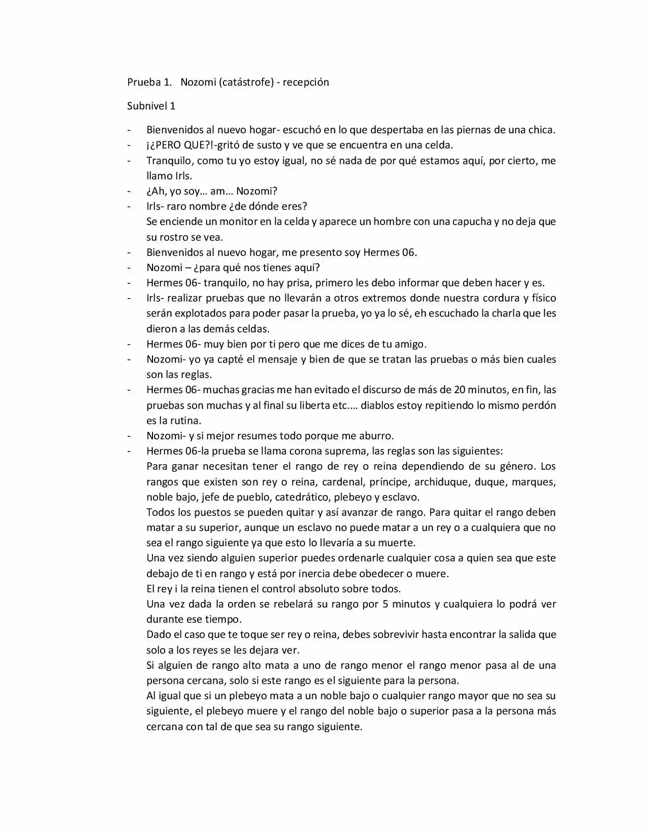 Juego De Pruebas (Novela) - Capítulo 2 - Página 1 - LectorTMOo