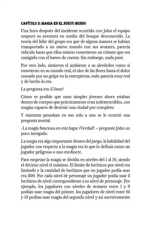 Jugadores En El Nuevo Mundo (Novela) - Capítulo 2 - Página 1 - LectorTMOo
