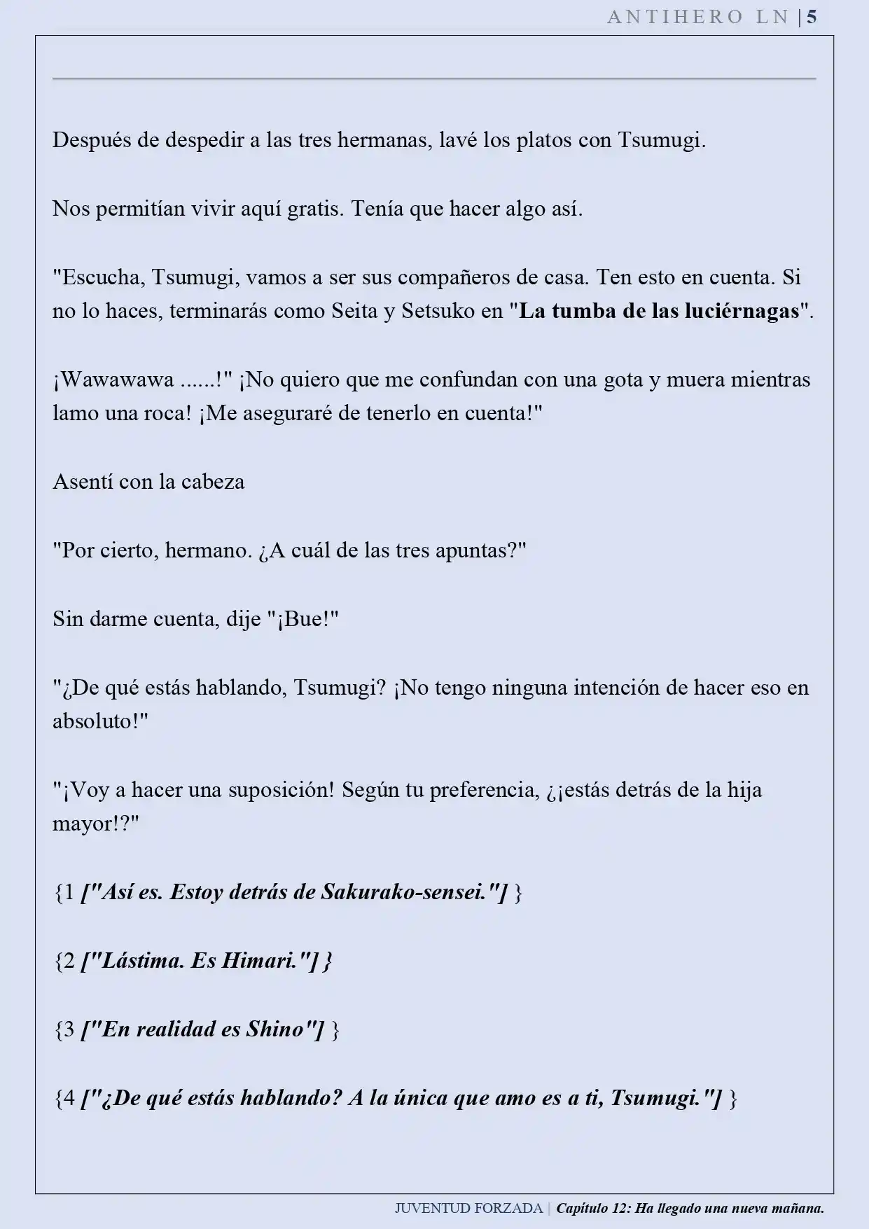 Juventud Forzada (Novela) - Capítulo 12 - Página 6 - LectorTMOo