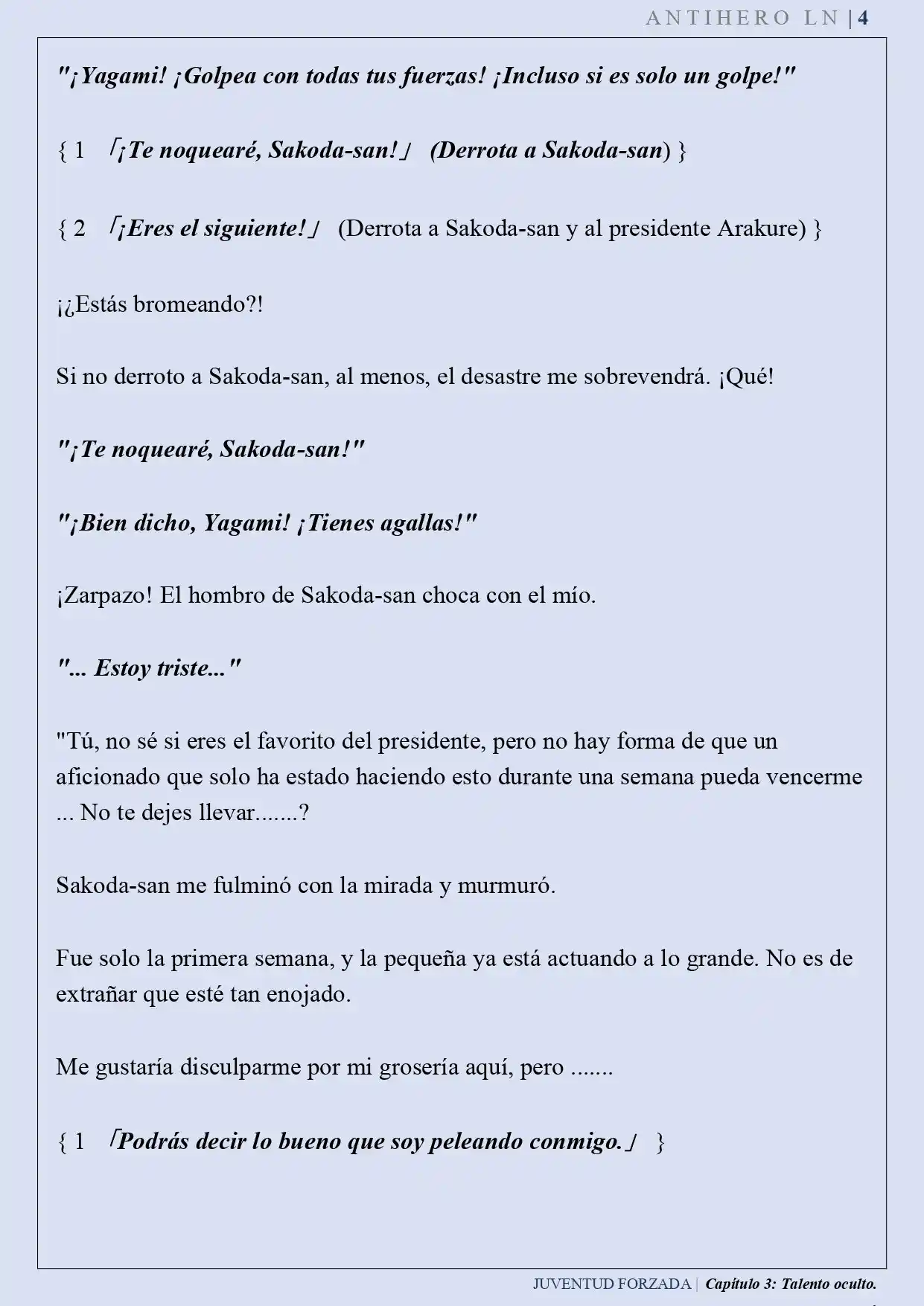 Juventud Forzada (Novela) - Capítulo 3 - Página 4 - LectorTMOo