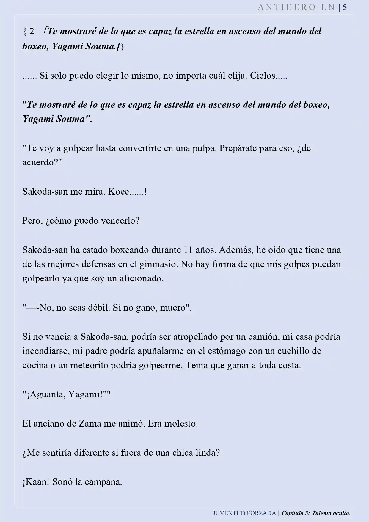 Juventud Forzada (Novela) - Capítulo 3 - Página 5 - LectorTMOo