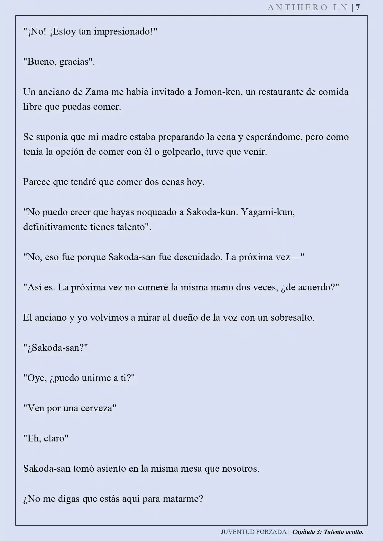 Juventud Forzada (Novela) - Capítulo 3 - Página 7 - LectorTMOo