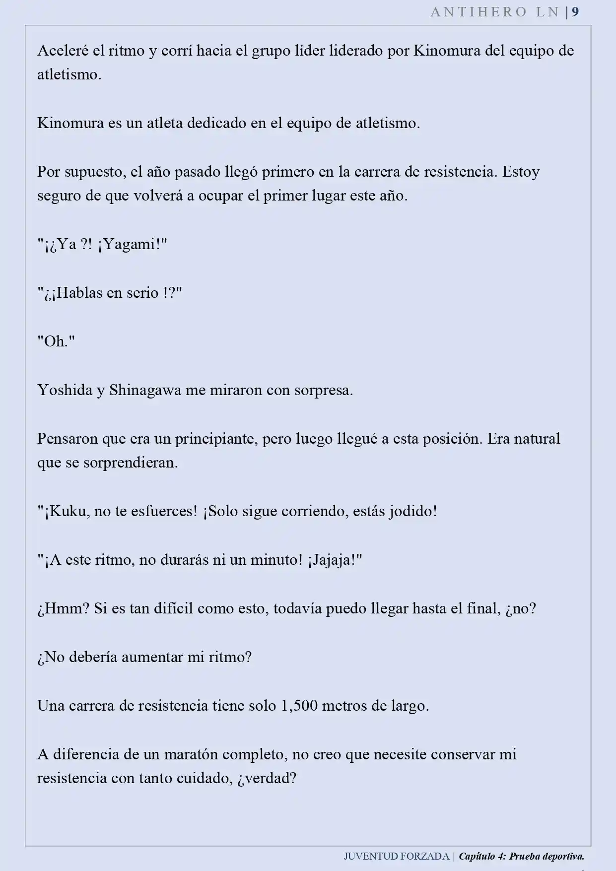 Juventud Forzada (Novela) - Capítulo 4 - Página 9 - LectorTMOo
