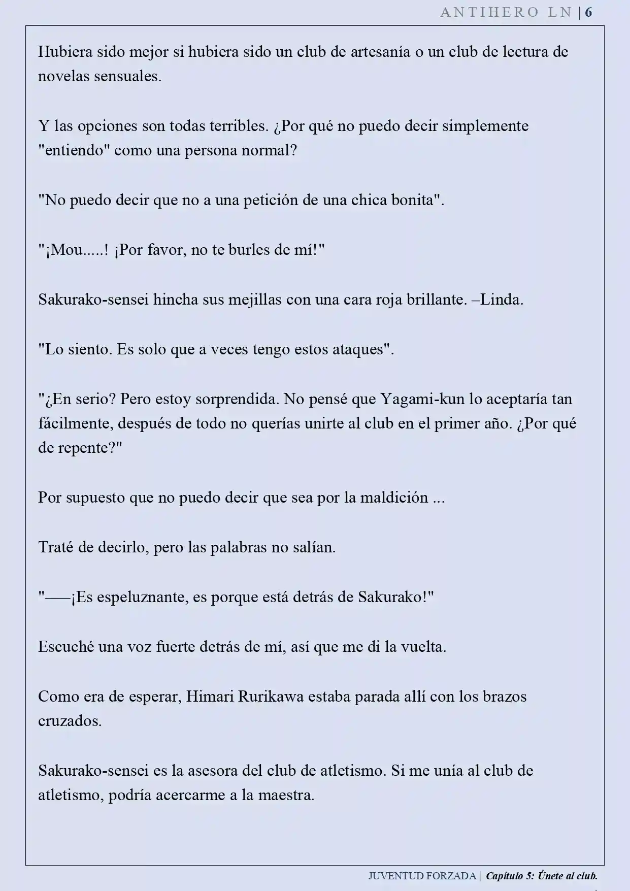Juventud Forzada (Novela) - Capítulo 5 - Página 7 - LectorTMOo