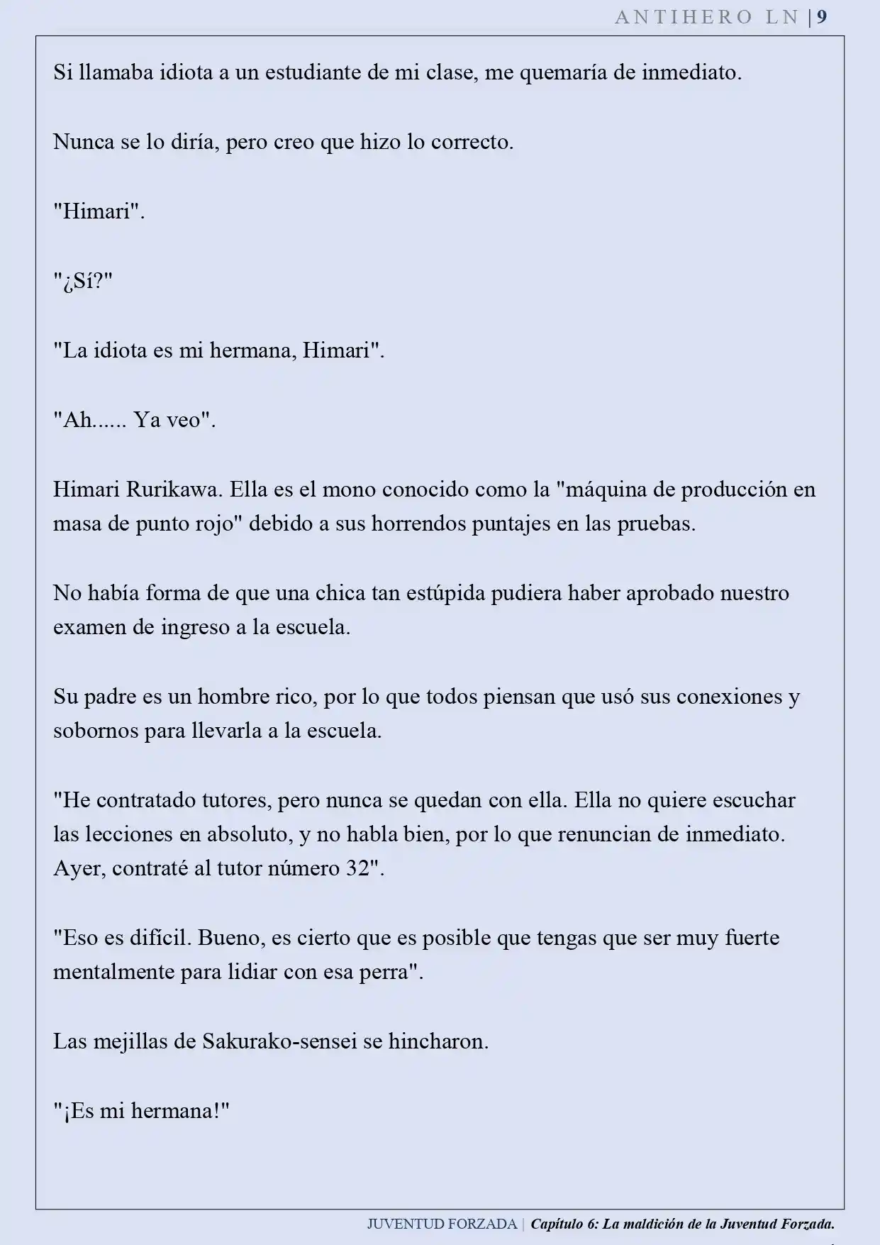 Juventud Forzada (Novela) - Capítulo 6 - Página 10 - LectorTMOo