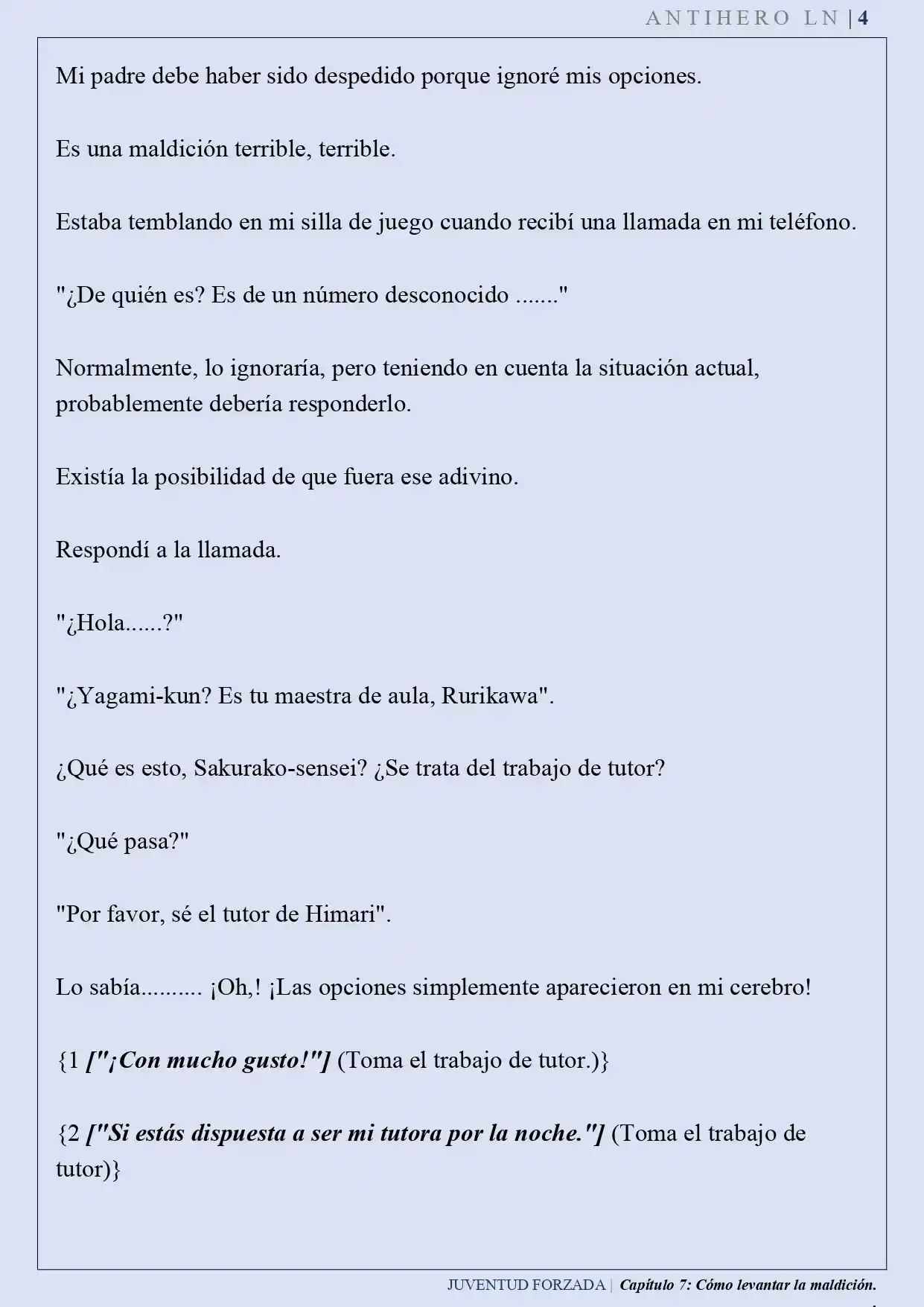 Juventud Forzada (Novela) - Capítulo 7 - Página 5 - LectorTMOo