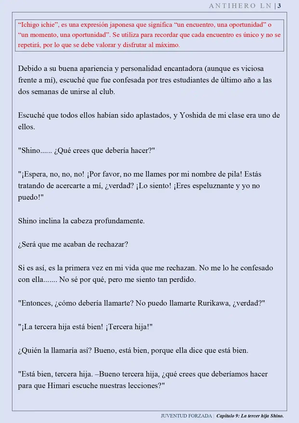 Juventud Forzada (Novela) - Capítulo 9 - Página 4 - LectorTMOo