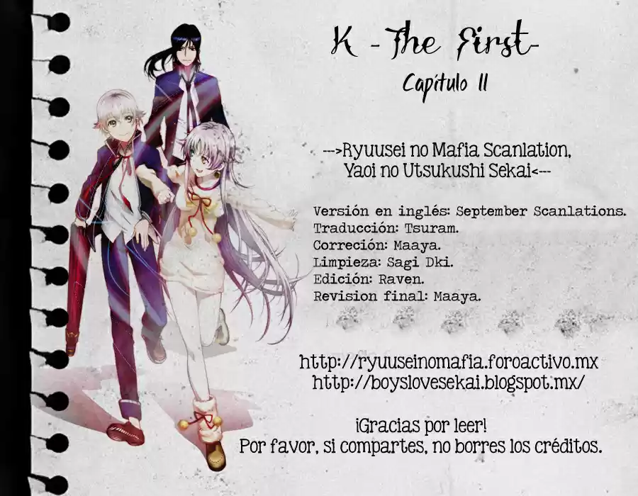K - The First - Capítulo 11 - Página 1 - LectorTMOo