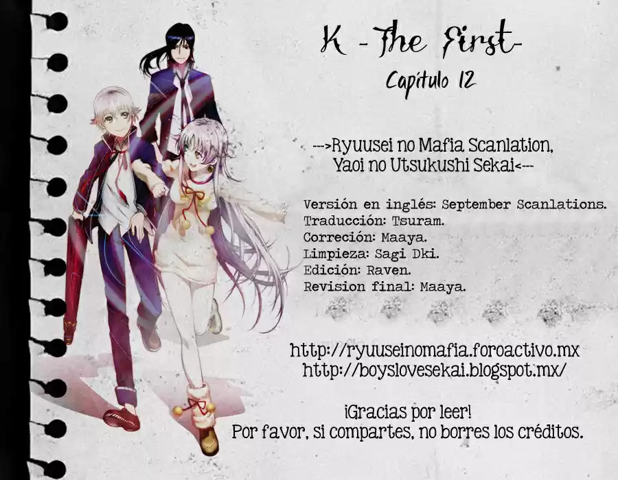 K - The First - Capítulo 12 - Página 1 - LectorTMOo