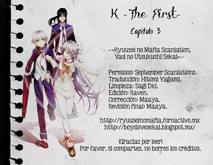 K - The First - Capítulo 3 - Página 1 - LectorTMOo