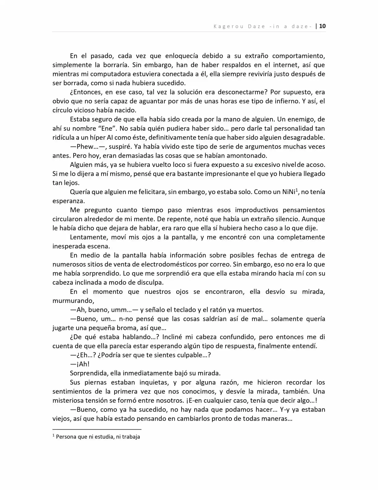 Kagerou Days (Novela) - Capítulo 2 - Página 6 - LectorTMOo