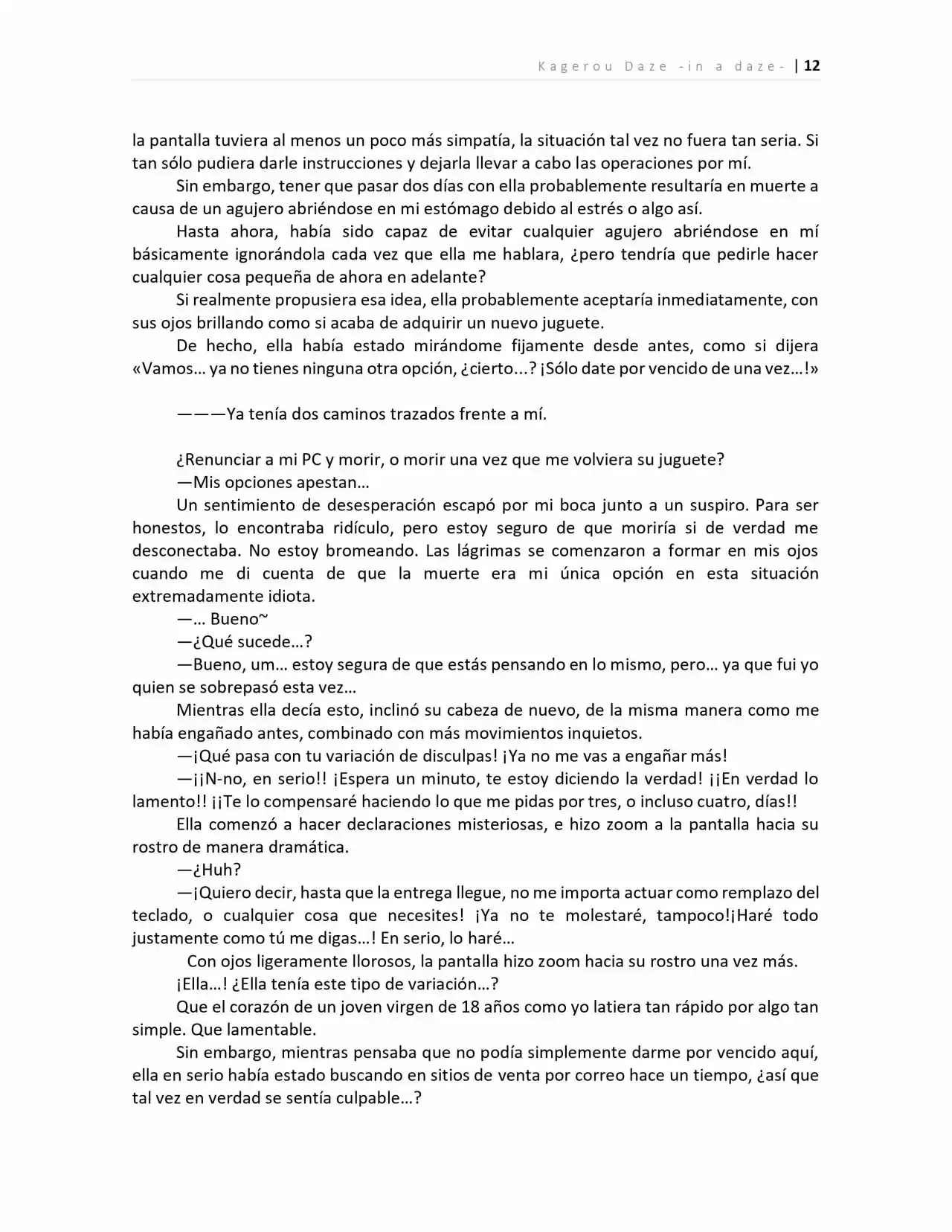 Kagerou Days (Novela) - Capítulo 2 - Página 8 - LectorTMOo
