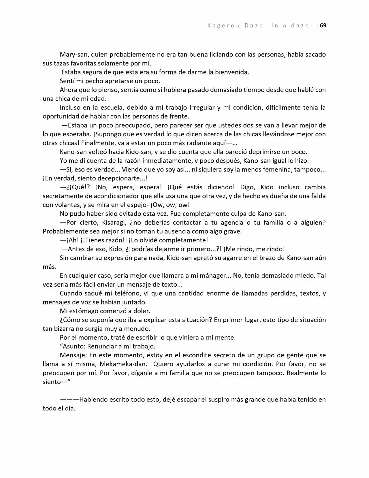 Kagerou Days (Novela) - Capítulo 4 - Página 30 - LectorTMOo