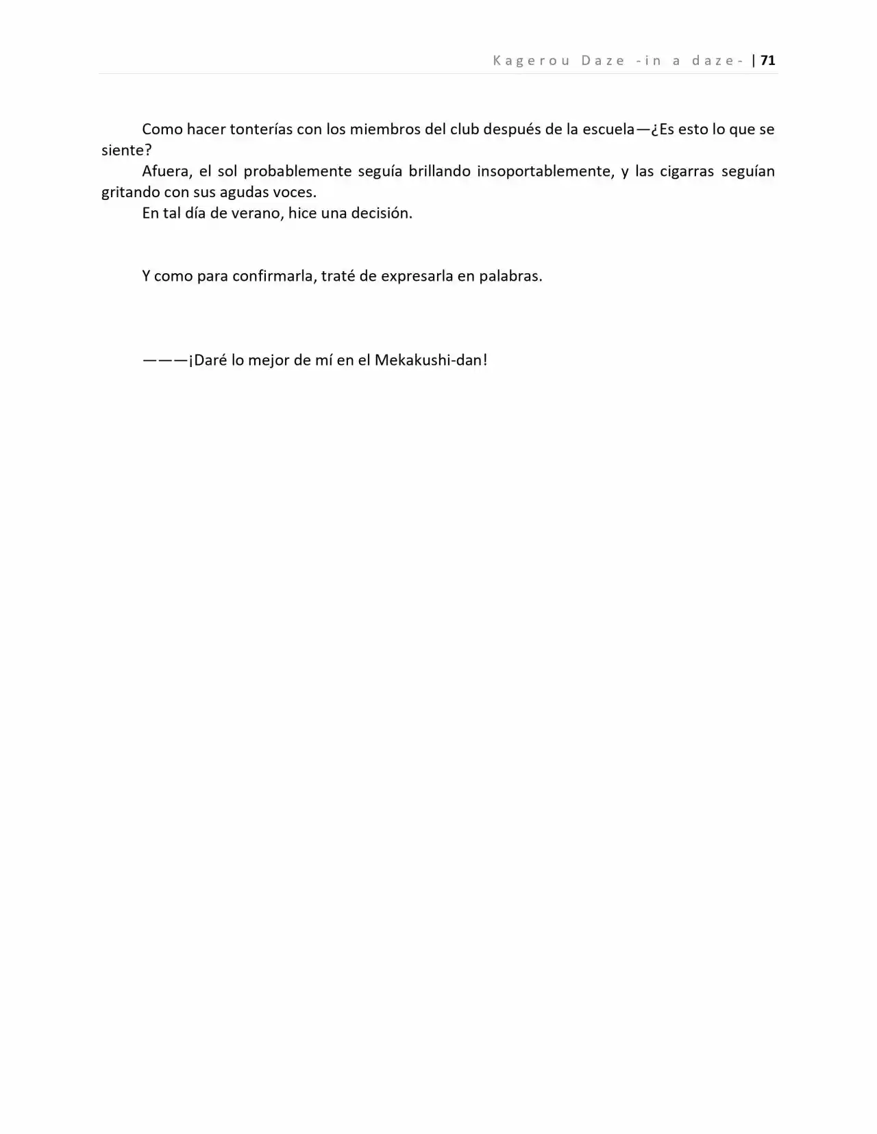 Kagerou Days (Novela) - Capítulo 4 - Página 31 - LectorTMOo