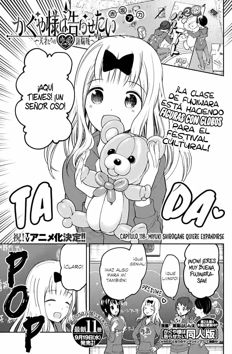 Kaguya-sama Wa Kokurasetai: Tensai-tachi No Ren'ai Zunōsen - Capítulo 118 - Página 2 - LectorTMOo