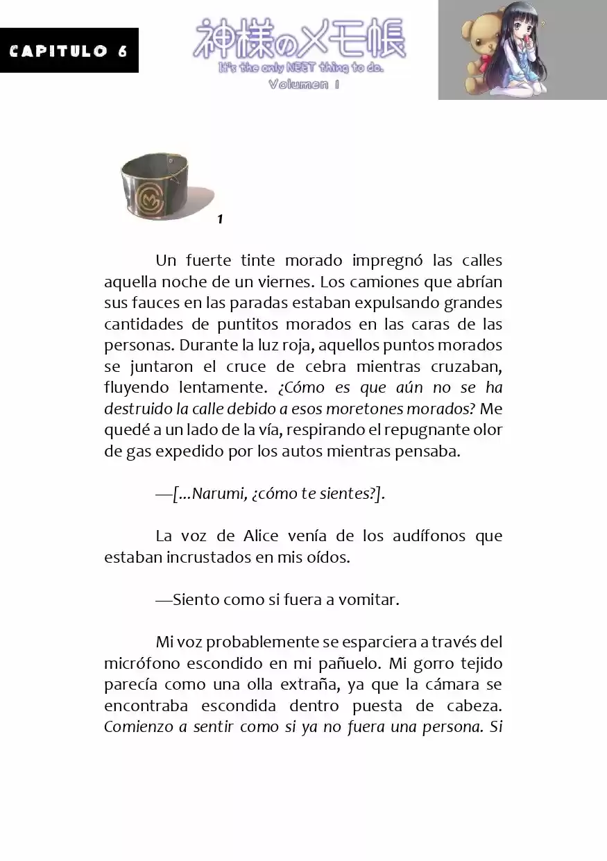 Kamisama No Memochou (Novela) - Capítulo 6 - Página 5 - LectorTMOo